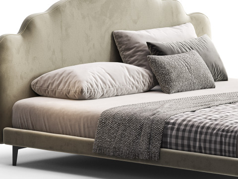 Diotti Belle Upholstered Bed Modèle 3D