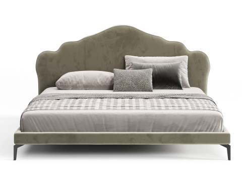 Diotti Belle Upholstered Bed Modèle 3D