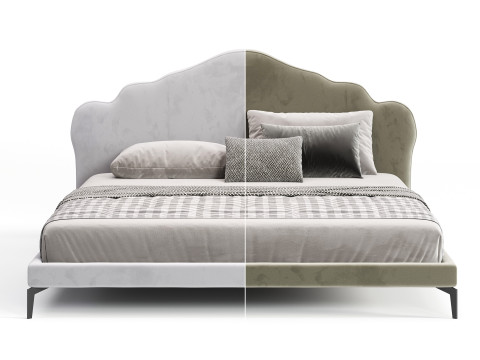Diotti Belle Upholstered Bed Modèle 3D