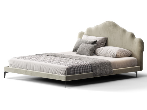Diotti Belle Upholstered Bed Modèle 3D