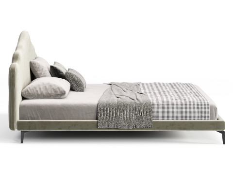 Diotti Belle Upholstered Bed Modèle 3D