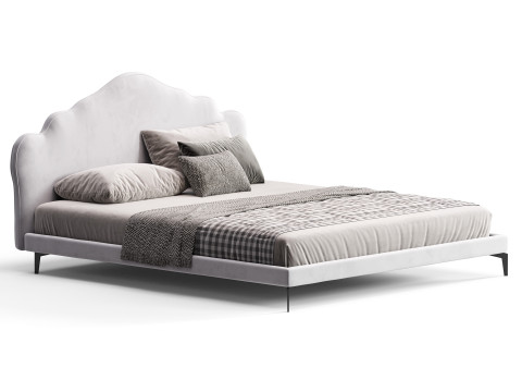 Diotti Belle Upholstered Bed Modèle 3D