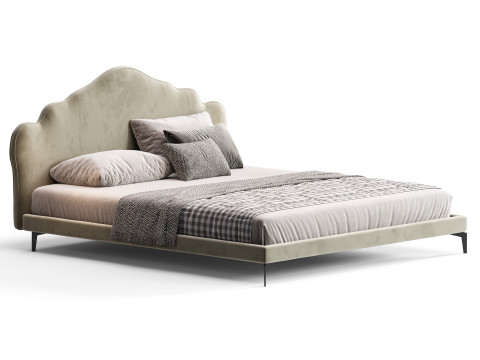 Diotti Belle Upholstered Bed Modèle 3D