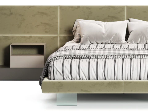 Diotti California テキスタイル布張りベッド 3Dモデル