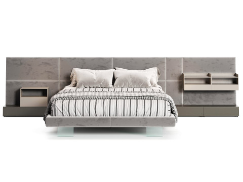 Diotti California Textile Upholstered Bed 3Dモデル
