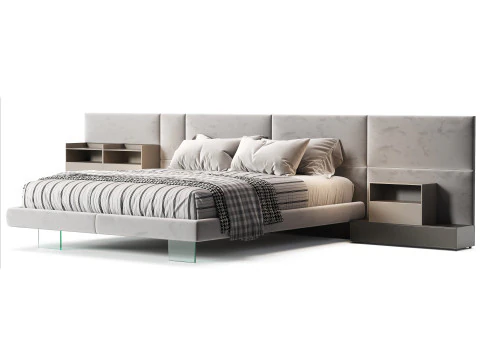 Diotti California テキスタイル布張りベッド 3Dモデル