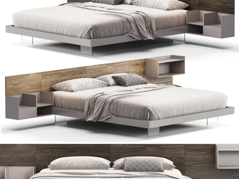 Diotti California Wood Bed 3D Model