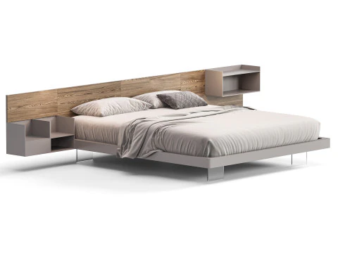 Diotti California Wood Bed 3D Model