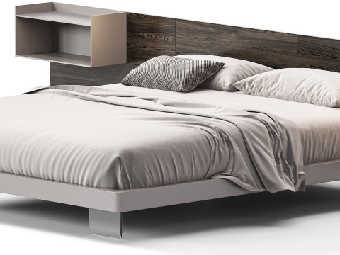 Diotti California Wood Bed Modello 3D