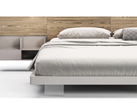 Diotti California Wood Bed 3D Model