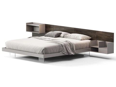 Diotti California Wood Bed 3D Model