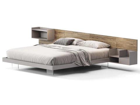 Diotti California Wood Bed 3D Model