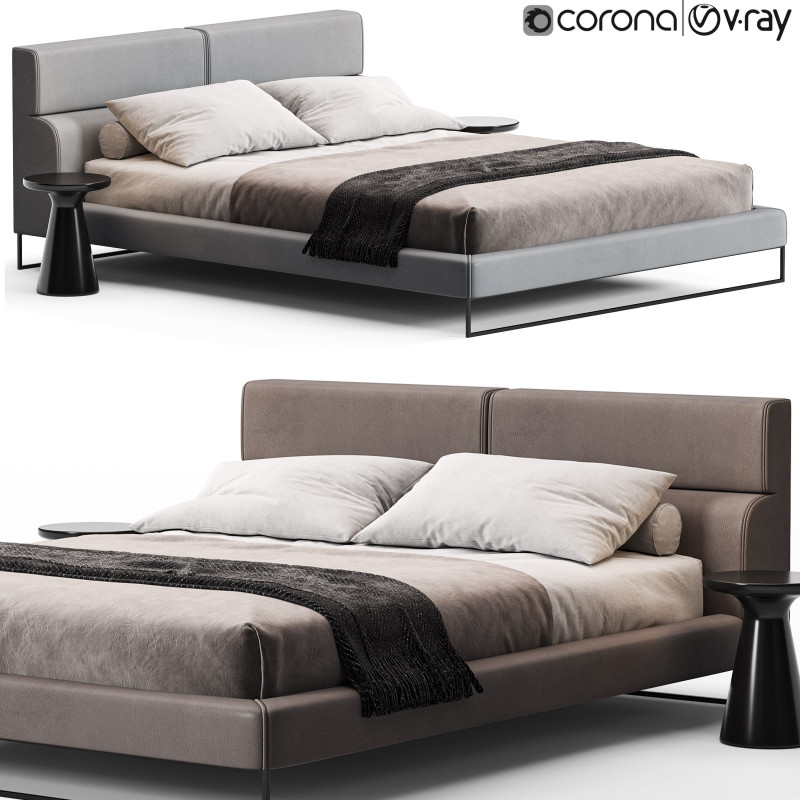Frigerio Cloud Bed 3D-Modell .c4d .max .obj .3ds .fbx .stl .blend