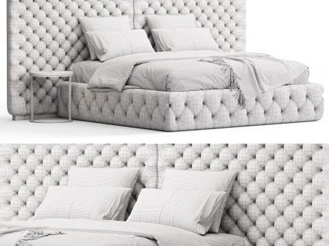 Meridiani Tuyo Headboard Bed 3D Model