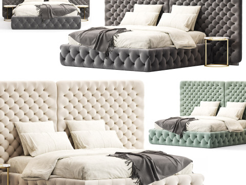 Meridiani Tuyo Headboard Bed 3Dモデル