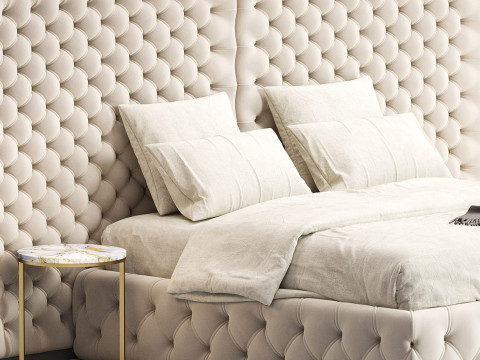 Meridiani Tuyo Headboard Bed 3Dモデル