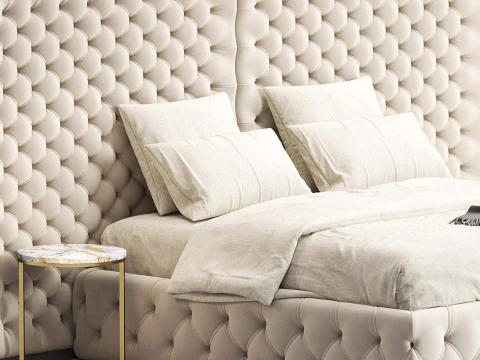 Meridiani Tuyo Headboard Bed 3D Model