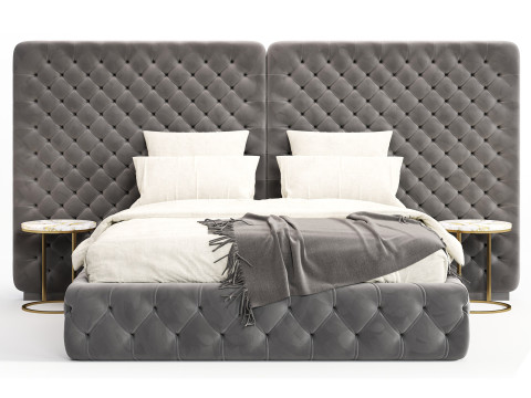 Meridiani Tuyo Headboard Bed 3Dモデル