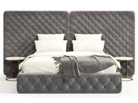 Meridiani Tuyo Headboard Bed 3D Model