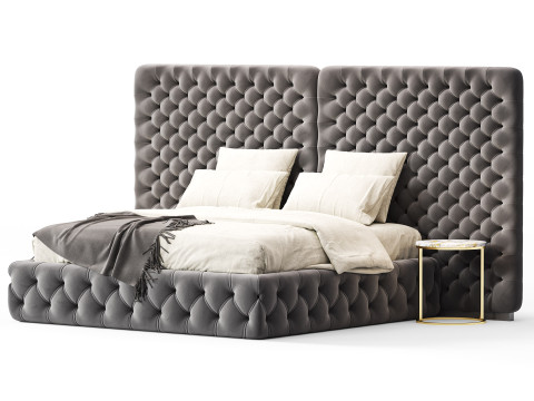 Meridiani Tuyo Headboard Bed 3Dモデル