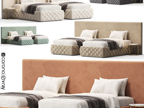 Meridiani Tuyo Twin Beds Modelo 3D