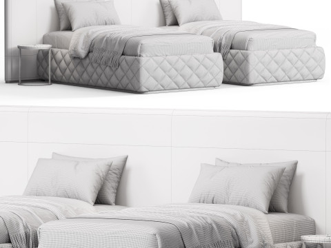Meridiani Tuyo Twin Beds 3Dモデル
