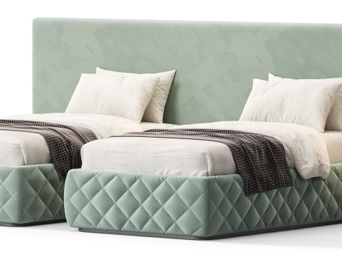 Meridiani Tuyo Twin Beds 3Dモデル