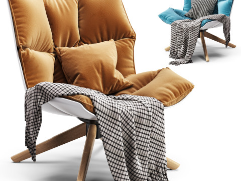 BB ITALIA Husk Armchair 3Dモデル