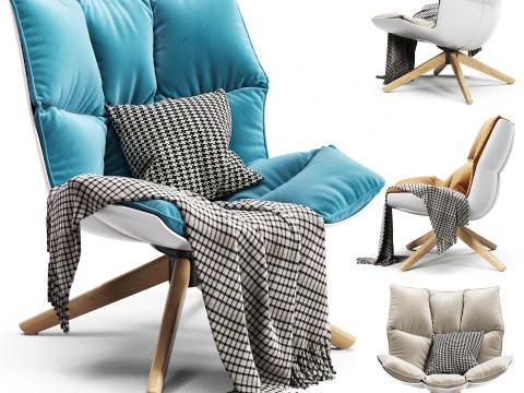 BB ITALIA ハスク アームチェア 3Dモデル