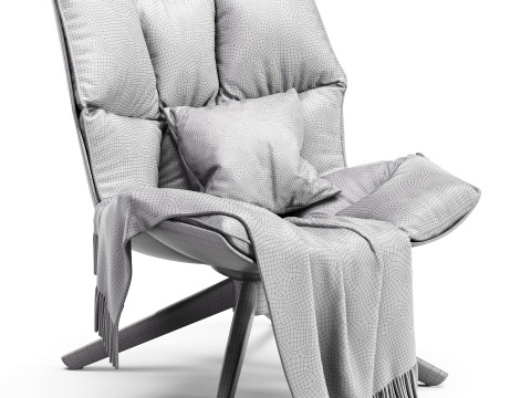 BB ITALIA Husk Armchair 3Dモデル