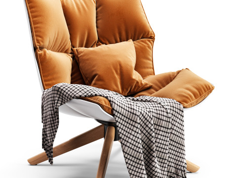 BB ITALIA Husk Armchair 3Dモデル
