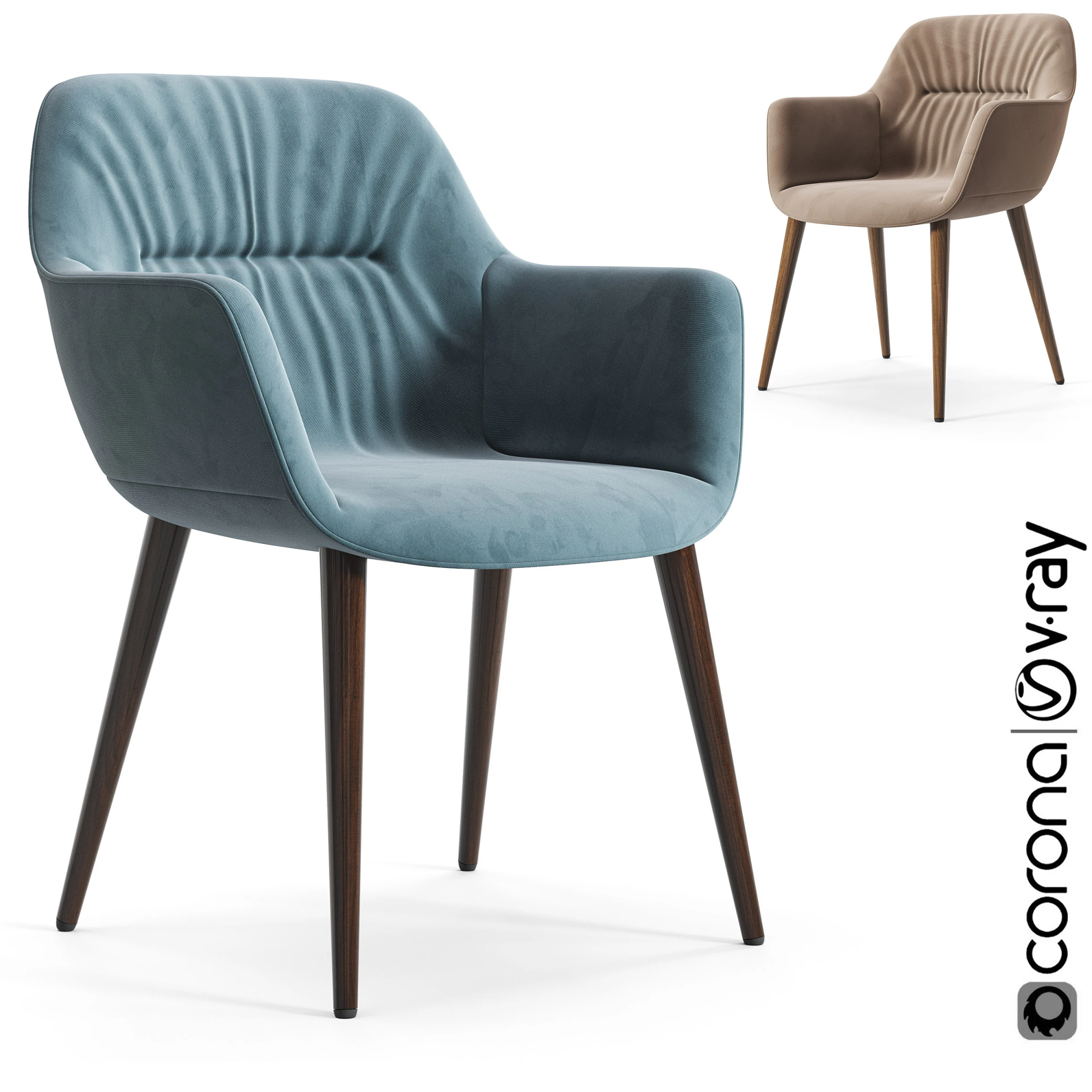 Calligaris Cocoon Chair 3D Model .c4d .max .obj .3ds .fbx .stl .blend 
