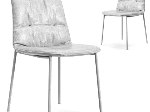 Cadeira estofada Diotti Betta Modelo 3D