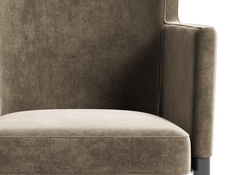 Diotti Evora Smooth Backrest Dining Armchair 3D Модель
