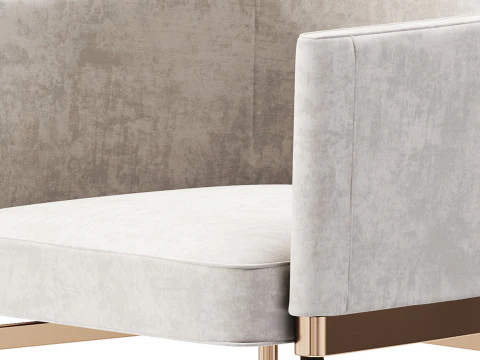 Diotti Evora Smooth Backrest Dining Armchair 3D Model