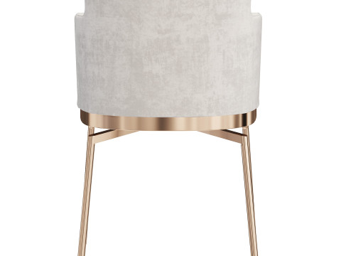 Diotti Evora Smooth Backrest Dining Armchair 3D Модель