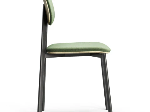 Diotti Lollipop Young Fabric And Wood Chair 3D Model
