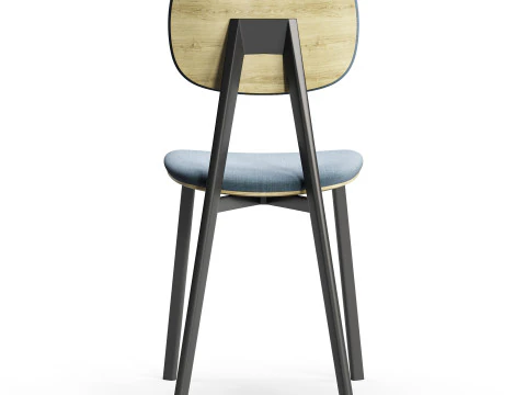 Diotti Lollipop Young Fabric And Wood Chair 3D Model
