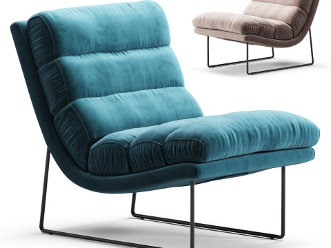Diotti Priscilla Armless Armchair 3Dモデル