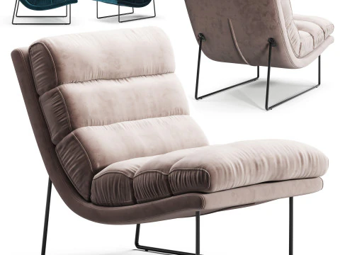 Diotti Priscilla Armless Armchair 3D Model