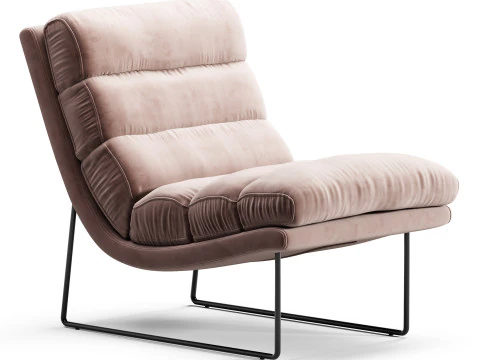Diotti Priscilla Armless Armchair 3D Model