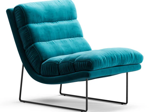 Diotti Priscilla Armless Armchair 3D Model