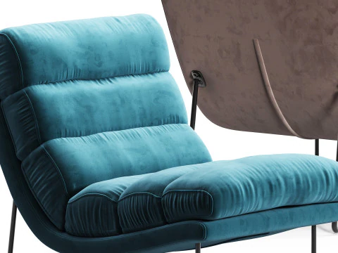 Diotti Priscilla Armless Armchair 3D Model