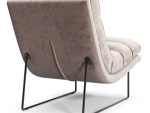 Diotti Priscilla Armless Armchair 3D Model
