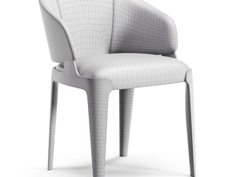 Diotti Velis Wooden Legs Upholstered Chairs Chair Modelo 3D