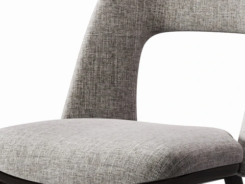 Cadeiras estofadas com pernas de madeira Diotti Vence Modelo 3D