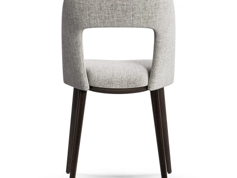 Cadeiras estofadas com pernas de madeira Diotti Vence Modelo 3D