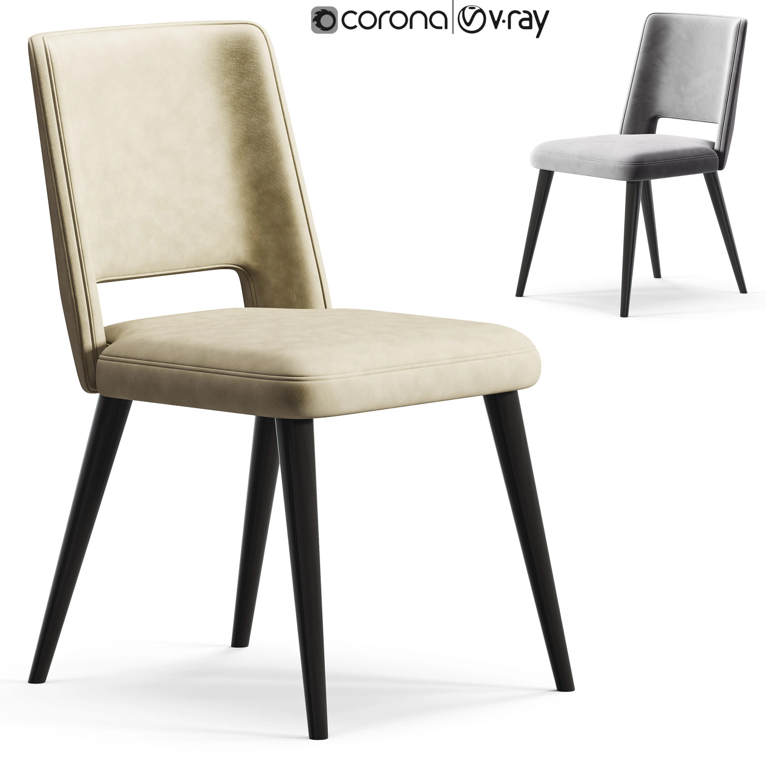 GallottiRadice Thea Chair 3D Model .c4d .max .obj .3ds .fbx .stl .blend 