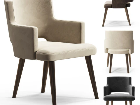 GallottiRadice Thea Queen Chair 3D Model