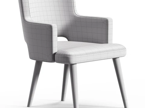 GallottiRadice Thea Queen Chair 3D Model